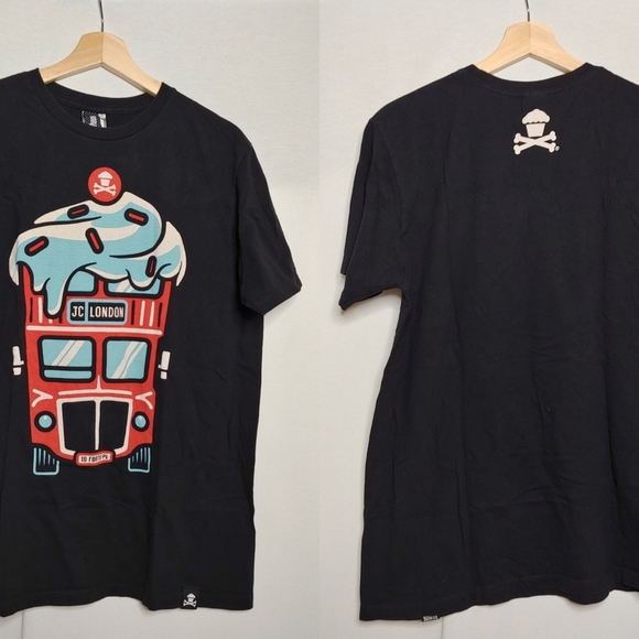 Johnny Cupcakes Other - Johnny Cupcakes JC London Crew Neck Short Sleeve Graphic Tee Black Medium M